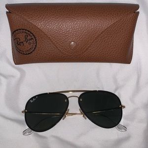 Ray Ban Polarized Gold Blaze Aviator RB3584